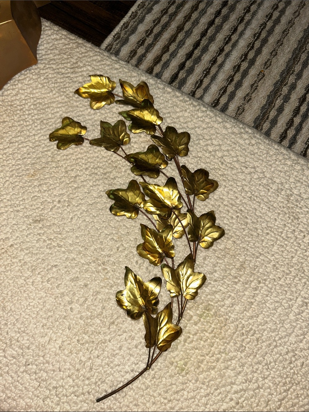 Vintage Home Interiors Gold Leaf Branch Wall Accent - Decorative Home Accent